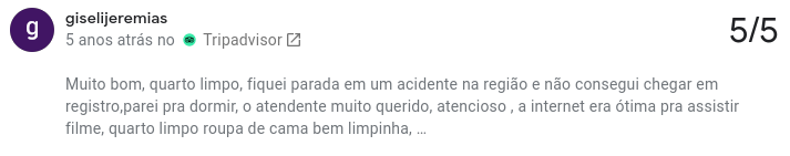 Avaliação de cliente 4