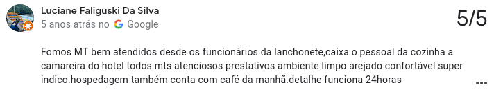 Avaliação de cliente 6